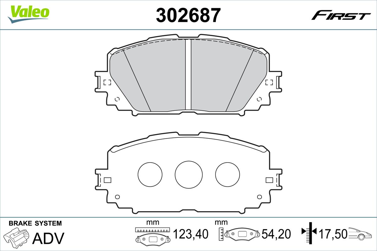 VALEO Fékbetét, mind 302687_VALEO